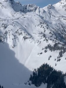 A skier triggered avalanche on Feb 5th. 3 people were were caught w no injuries. Maple Pass, E, 6700ft