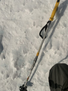 Ascending Old Chute around 4:30pm (11,000')